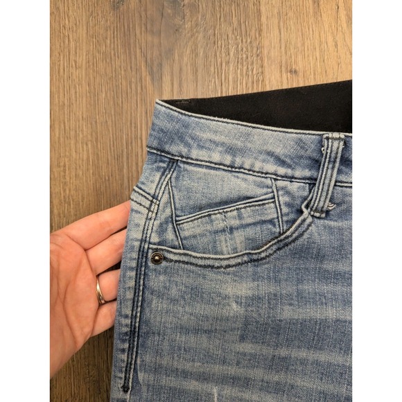 Democracy Absolution Jeans 4P Blue Medium Wash Straight Skinny Leg Stretch Denim - Picture 5 of 13